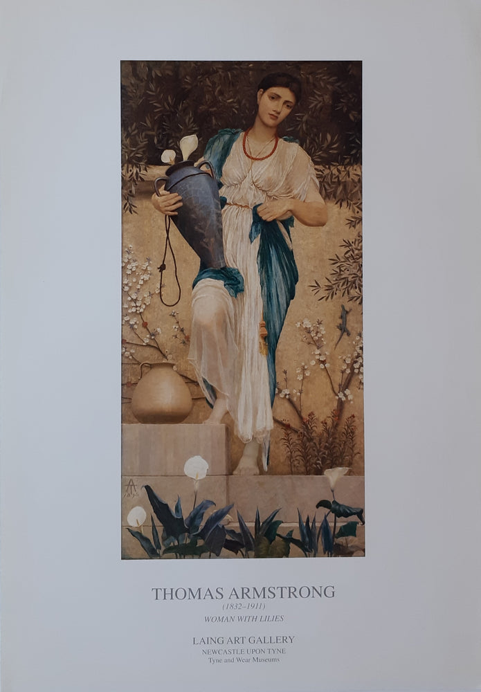 Thomas Armstrong Woman With Lilies 1876 44x63cm Art Print