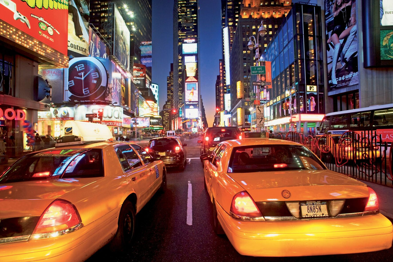 New York Taxi Cabs 3.15m x 2.32m 4 Piece Giant Wallpaper Wall Mural