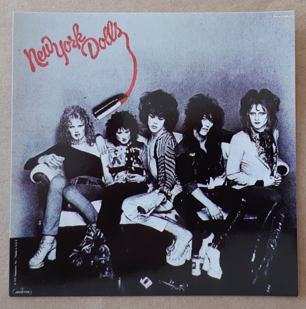 New York Dolls Debut Album 10cm Square Vinyl Sticker