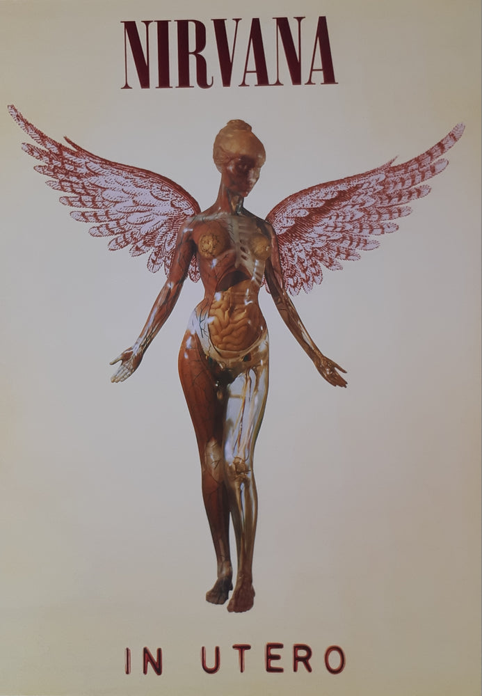 Nirvana In Utero Album Cover Maxi Poster Blockmount
