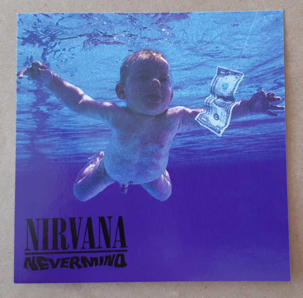 Nirvana Nevermind Album Cover 10cm Square Vinyl Sticker