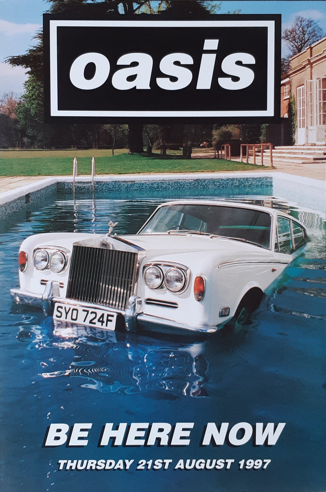 Oasis Be Here Now Thursday 21st August 1997 UK Promo Poster Blockmount