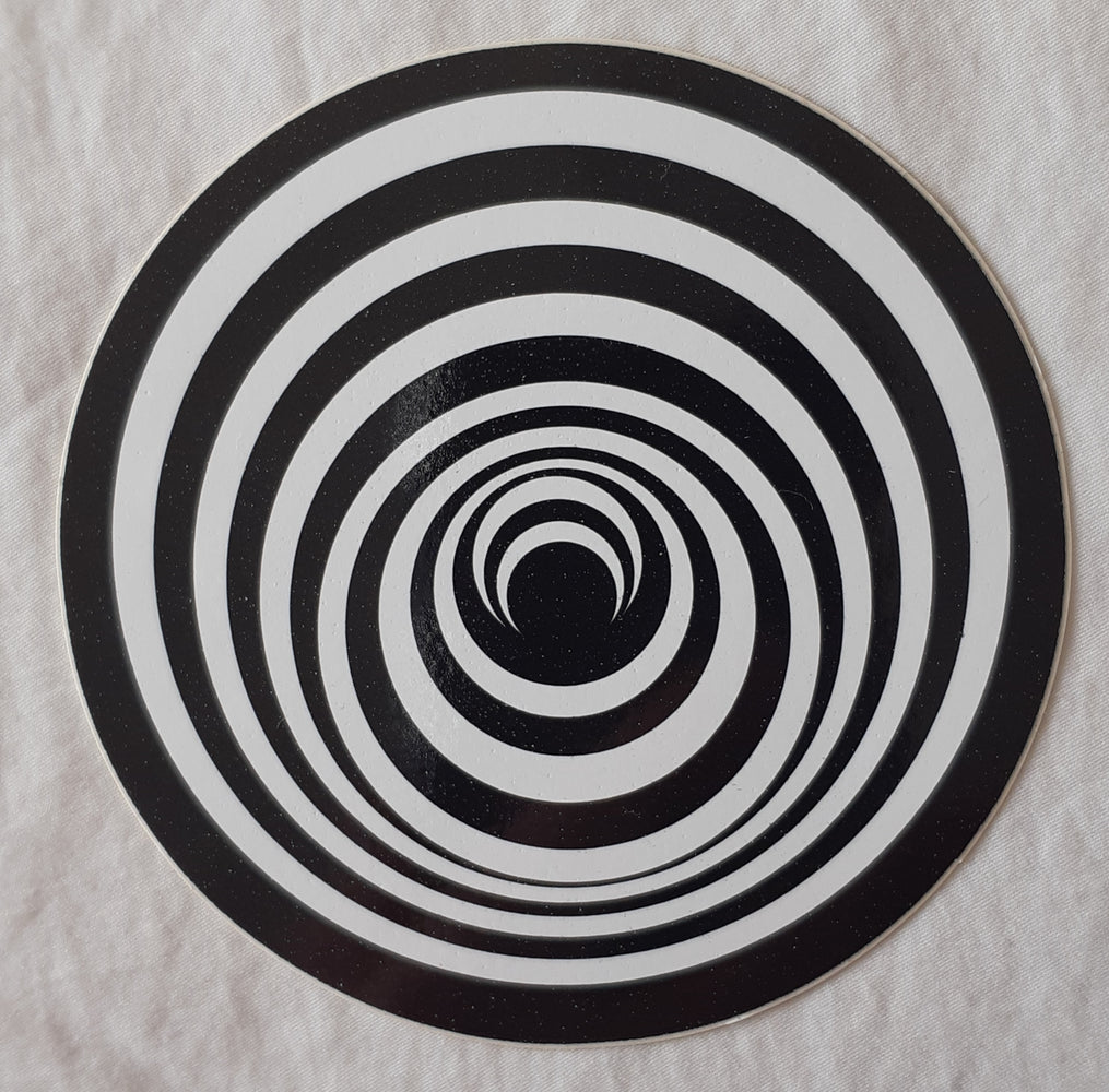 Op Art Tunnel 8 cm Round Vinyl Sticker