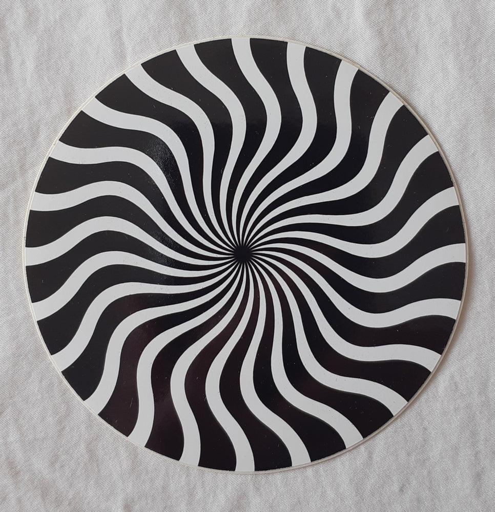 Op Art Waves 8 cm Round Vinyl Sticker