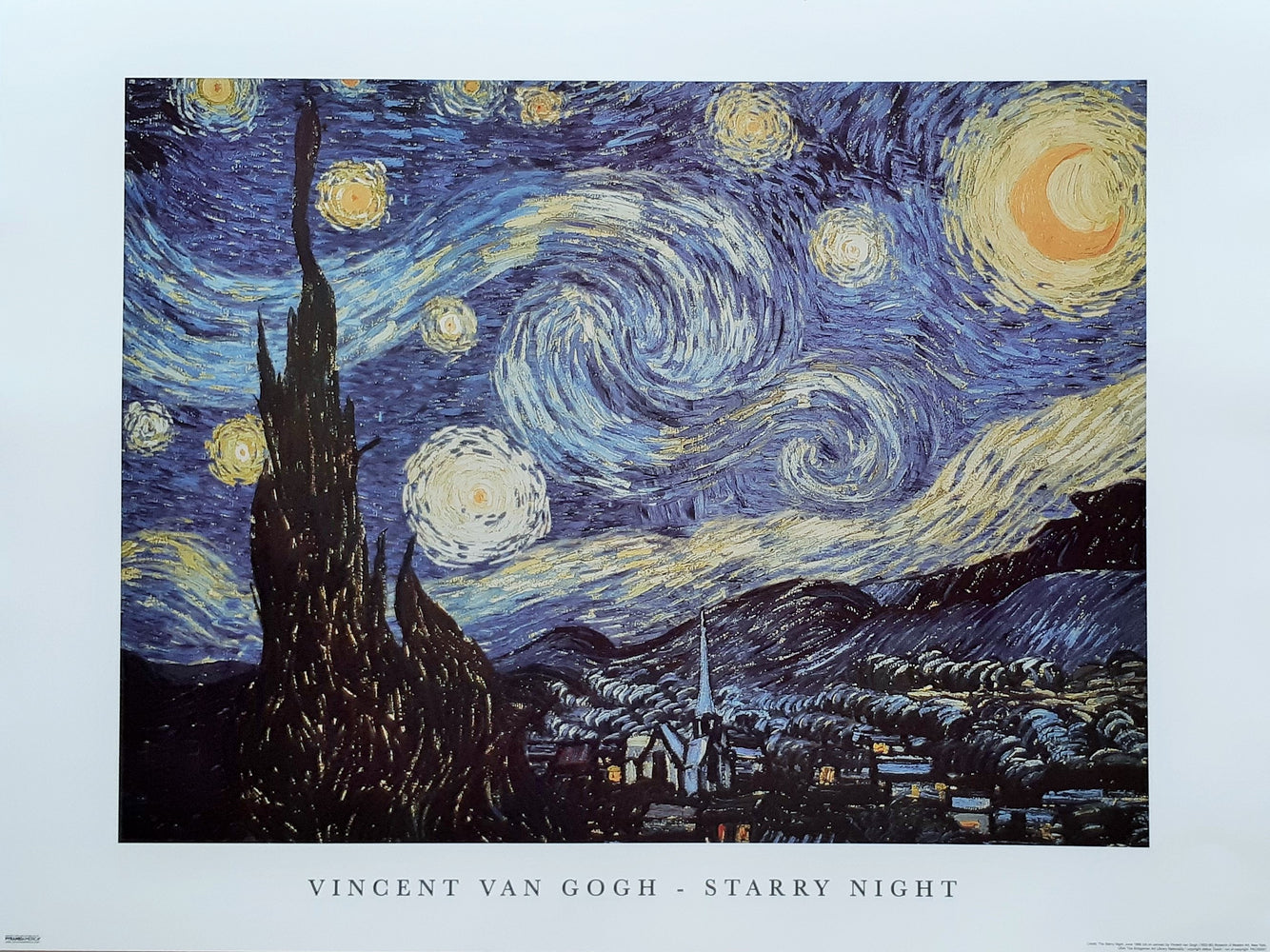 Vincent Van Gogh The Starry Night 1889 60x80cm Art Print