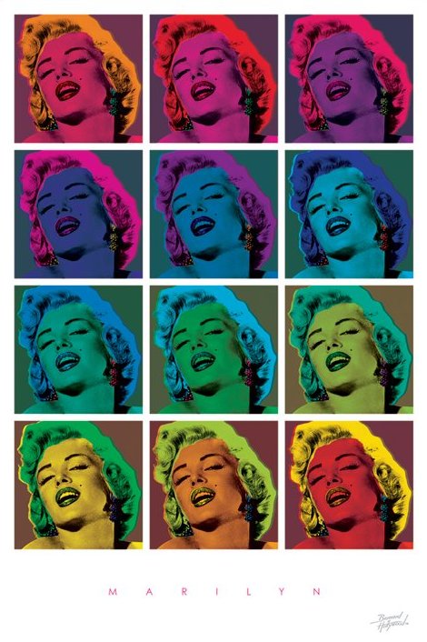 Marilyn Monroe Pop Art Squares Maxi Poster