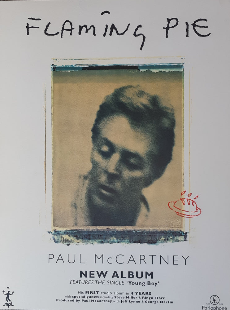 Paul McCartney Flaming Pie 1997 UK Parlophone Promo Maxi Poster Blockmount