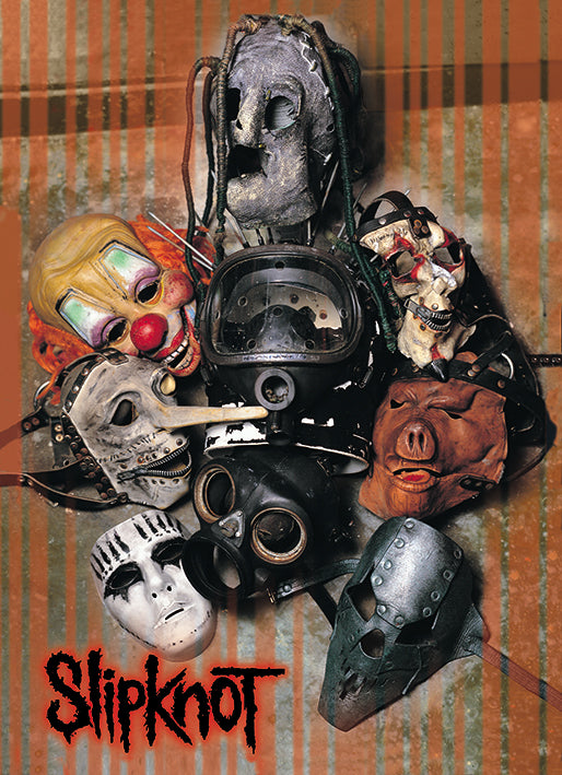 Slipknot Masks Postcard