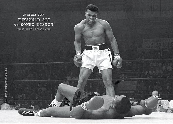 Muhammad Ali vs Sonny Liston Knockout Postcard