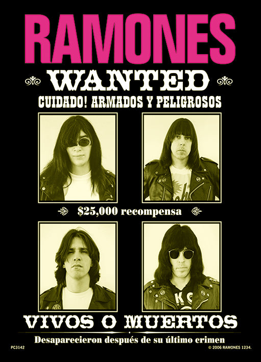 Ramones Wanted Postcard