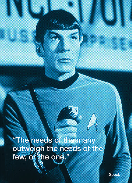 Star Trek Spock Quote Postcard
