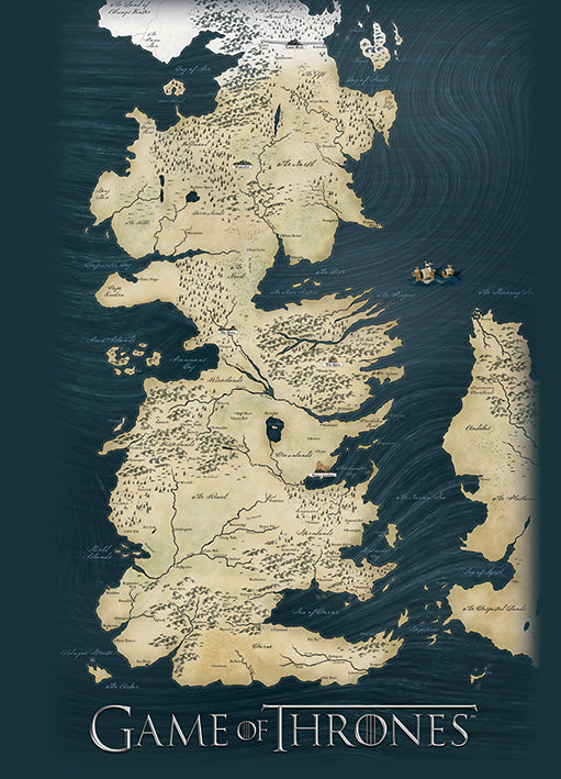 Game Of Thrones Map Postcard