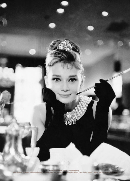 Audrey Hepburn Breakfast At Tiffany's B&W Postcard