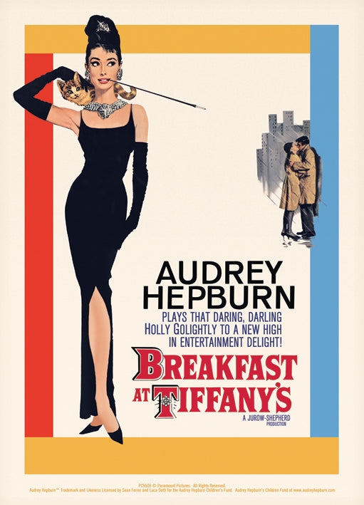 Audrey Hepburn Breakfast At Tiffany's One Sheet Postcard