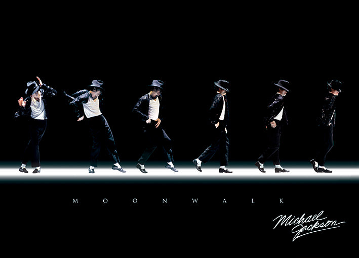 Michael Jackson Moonwalk Postcard