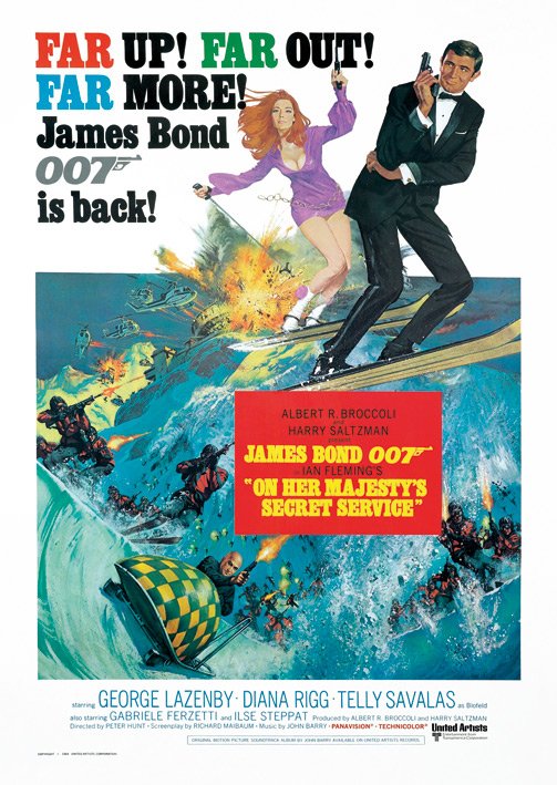 James Bond On Her Majesty's Secret Service Postcard