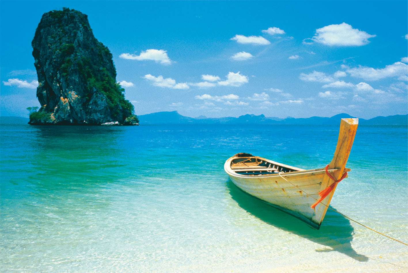 Phuket Thailand Beach And Boat Maxi Poster