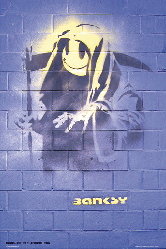 Banksy Grim Reaper With Smiley Face Maxi Poster