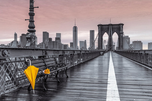 New York City Brooklyn Bridge Umbrella Maxi Poster