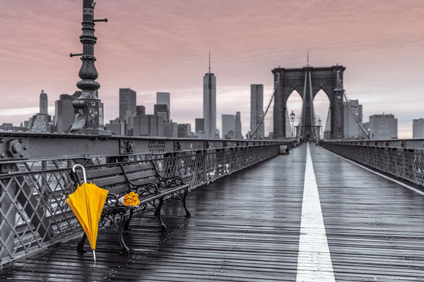 New York City Brooklyn Bridge Umbrella Maxi Poster