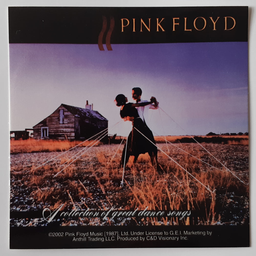 Pink Floyd A Collection Of Great Dance Songs LP Cover 10cm Square Vinyl Sticker