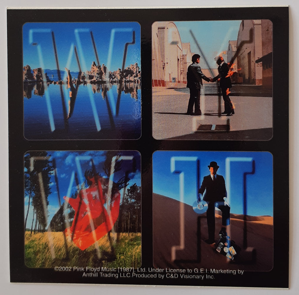 Pink Floyd Wish You Were Here Montage 10cm Square Vinyl Sticker