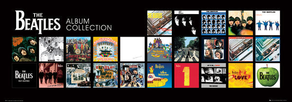 The Beatles 1963 To 2006 Album Collection Covers 33x95cm Art Print