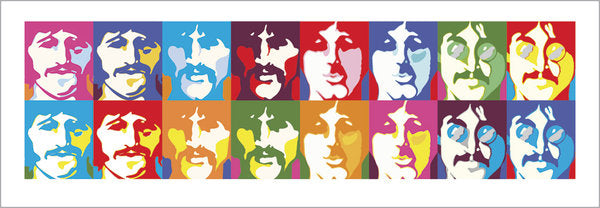 The Beatles Sea Of Colours Pop Art 33x95cm Art Print