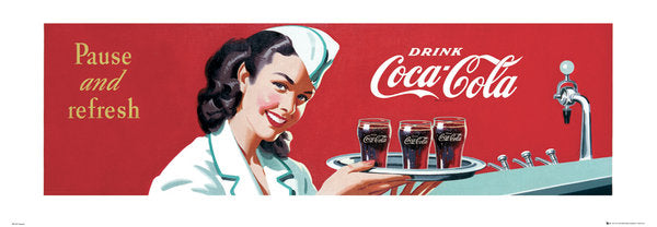 Drink Coca Cola Licensed Retro 33x95cm Art Print