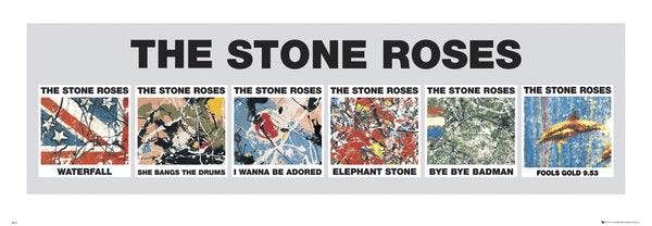 The Stone Roses Six Covers Montage 33x95cm Art Print