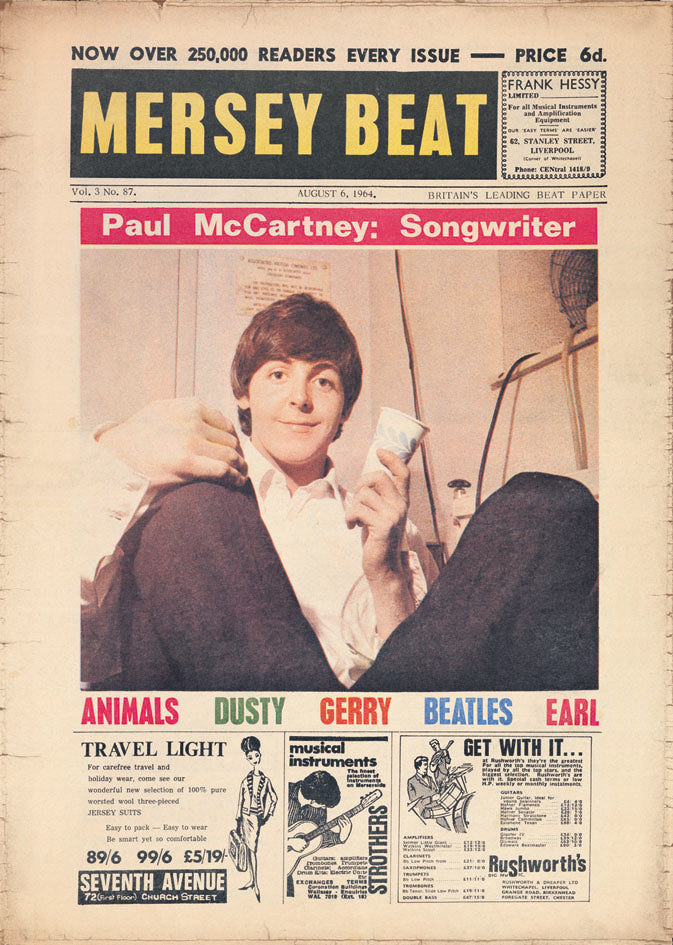 Mersey Beat Vintage Paul McCartney Cover Maxi Poster
