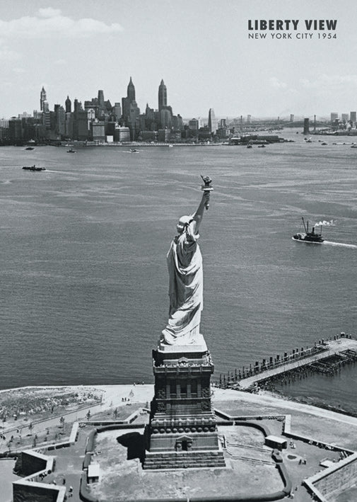Liberty View New York City 1954 Vintage Maxi Poster