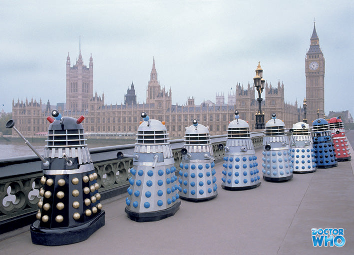Doctor Who Daleks On Bridge Vintage Maxi Poster