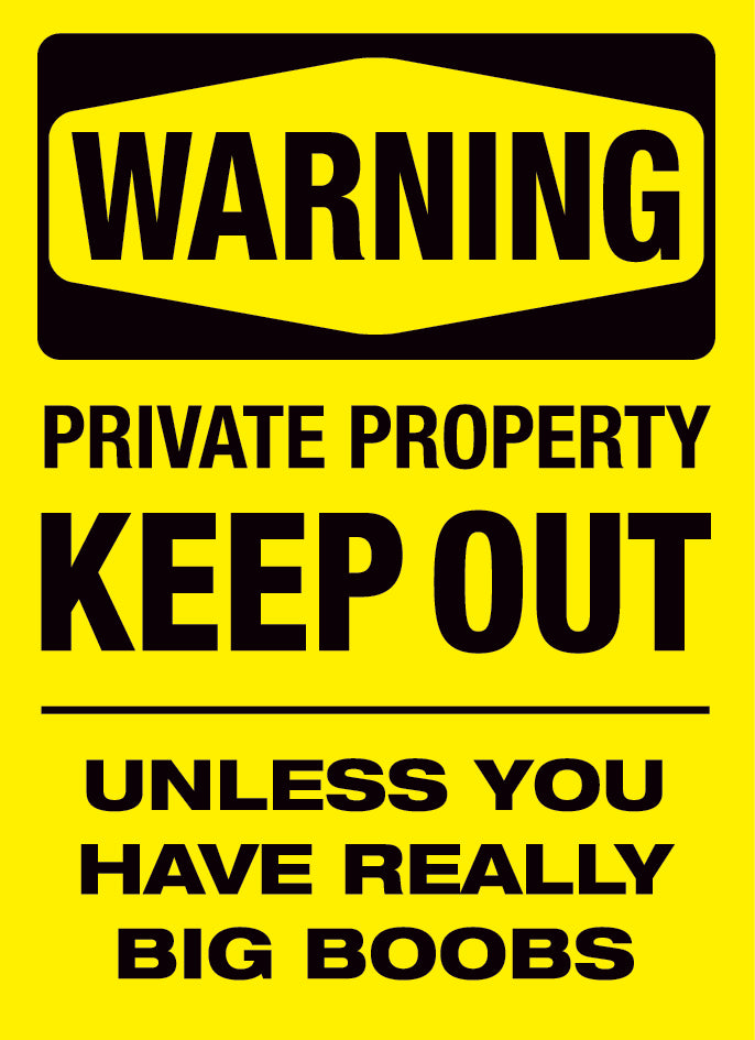 Warning Private Property Student Sign Maxi Poster