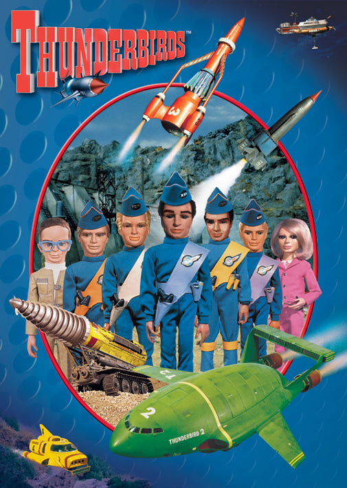 Thunderbirds Original Cast Montage Maxi Poster Blockmount