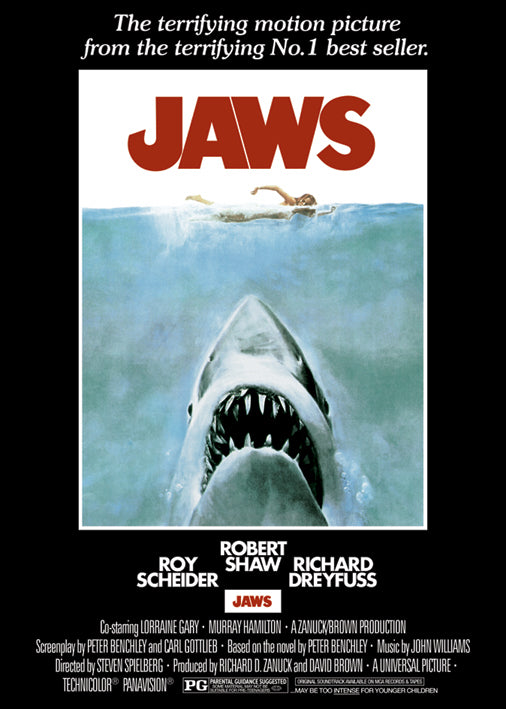 Jaws 30x40cm Movie Print