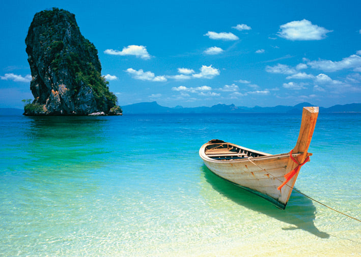 Phuket Thailand Canoe And Beach 100x140cm Panoramic Giant Poster