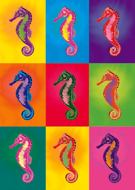 Seahorses Pop Art Maxi Poster