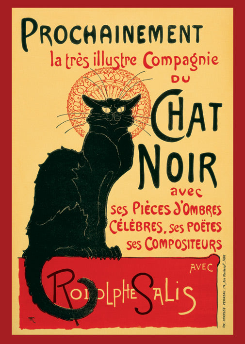 Le Chat Noir Black Cat Art Maxi Poster
