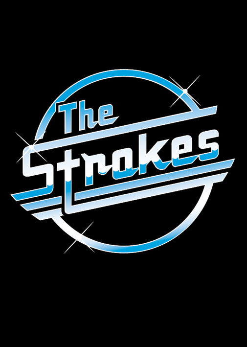 The Strokes Logo Vintage Maxi Poster Blockmount