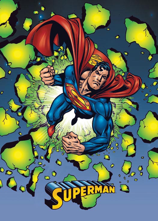 Superman Smash Rare Vintage Maxi Poster Blockmount