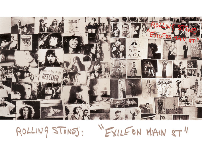 The Rolling Stones Exile On Main Street Vintage Maxi Poster Blockmount