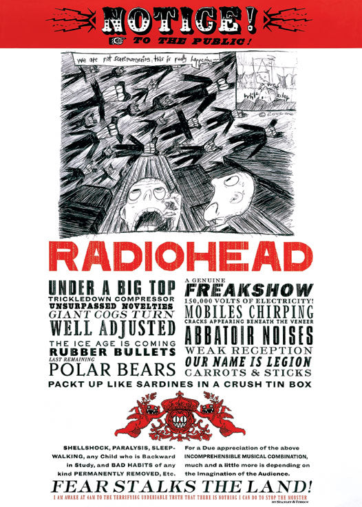 Radiohead Fear Stalks The Land! Maxi Poster Blockmount
