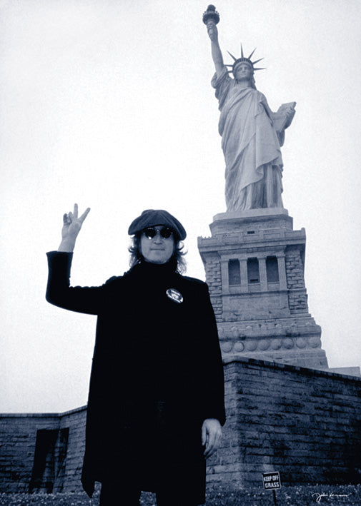 John Lennon Statue Of Liberty Maxi Poster