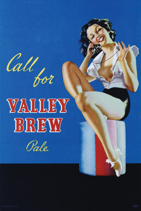 Valley Brew Pale Girl Maxi Art Poster Blockmount