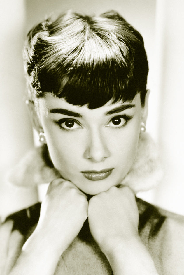 Audrey Hepburn Sepia Film Maxi Poster