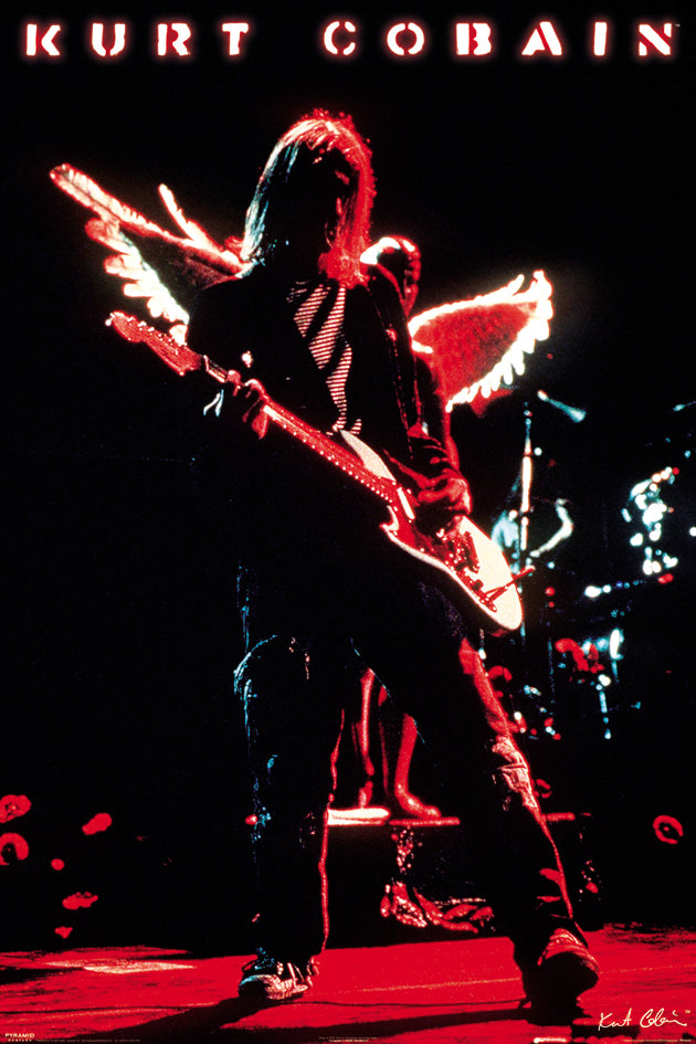 Kurt Cobain Wings Live In Concert Maxi Poster Blockmount