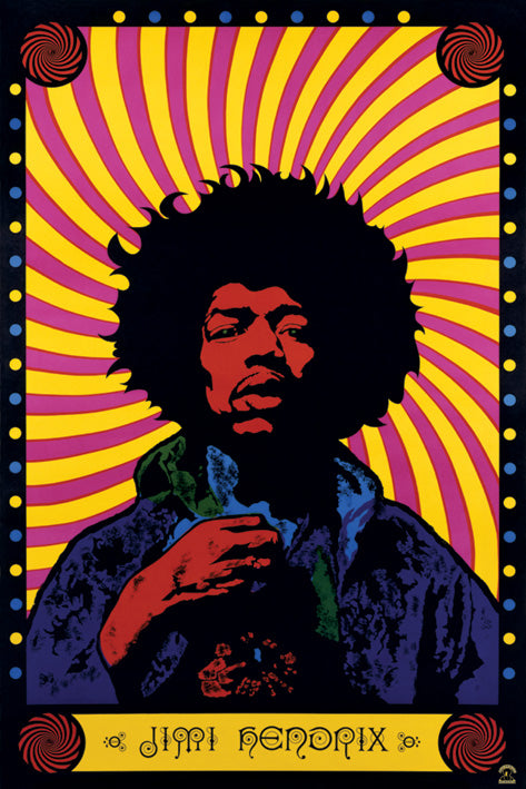 Jimi Hendrix Psychedelic Maxi Poster