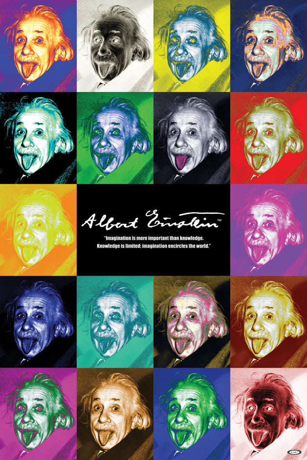Albert Einstein Tongue Pop Art Maxi Poster