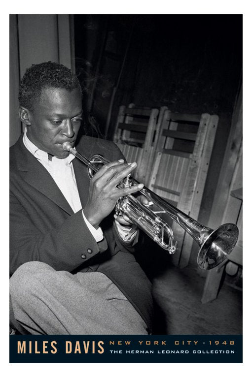Miles Davis New York City 1948 Herman Leonard Collection Maxi Poster Blockmount